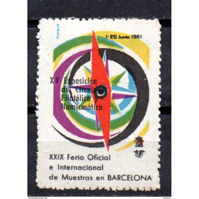 Viñeta con sobrecarga 15 exposicion del circulo filatelico y numismatico Viñeta con sobrecarga 15 exposicion del circulo filatelico y numismatico