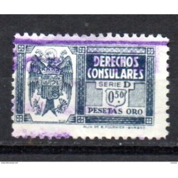 Fiscal de derecho consular  serie D 050 pesetas