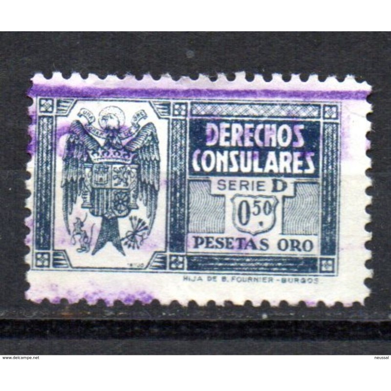 Fiscal de derecho consular serie D 050 pesetas Fiscal de derecho consular serie D 050 pesetas