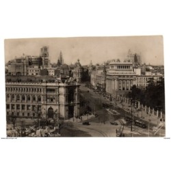 Tarjeta postal de madrid calle alcala escrita por detras 1933