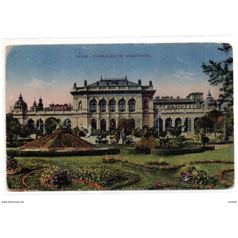 Tarjeta postal circulada de wien Cursalon im stadtpark Tarjeta postal circulada de wien Cursalon im stadtpark