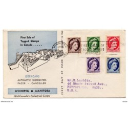 Carta de canada circulada con matasellos winnipeg