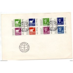 Carta  con serie n 7318 Noruega