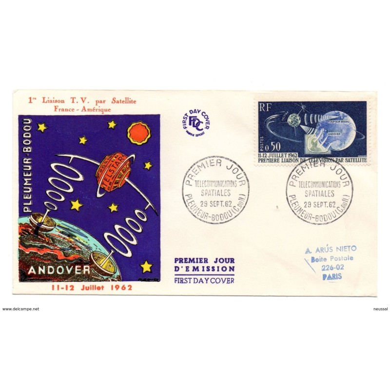 Sobre de primer dia francia de 1962 Sobre de primer dia francia de 1962