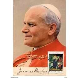 Tarjeta de Polonia tematica papal  giovanni paolo II