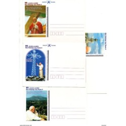 4 enteros postales de tematica papal