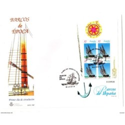 Sobre de primer dia de España  barcos 1997