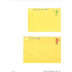 Sobre y tarjeta de francia