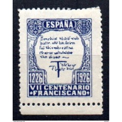 Viñeta de centenario franciscano 1926