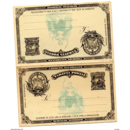 Tarjeta postal doble de el salvador