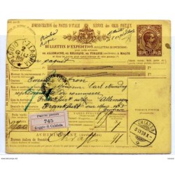 Bullettin de expedition con matasellos de 1889 Chiasso