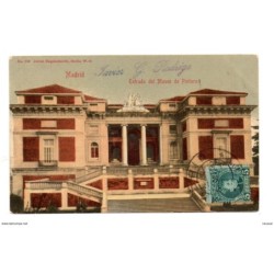 Tarjeta postal de Entrada al museo de madrid  circulada 1906