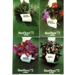 4 tarjetas diferentes iberflora de 1973
