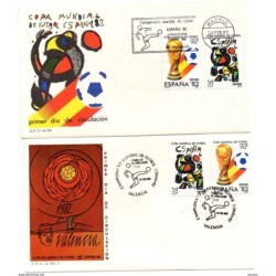 2 cartas con matasellos copa mundial de futbol de 1982