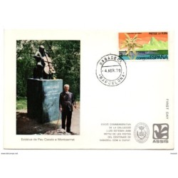 Carta commemorativo estatua de pau casals