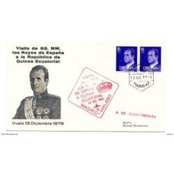 Carta con matasellos commemorativo visita de los reyes a guinea ecuatorial MAdridMalabo