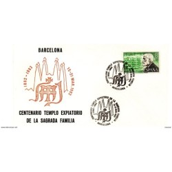 Carta con matasellos commemorativo  centenario templo expiatorio de la sagrada familia 1982