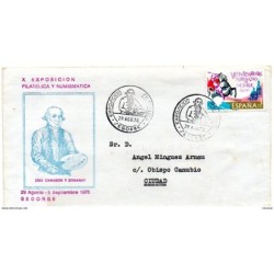 Carta  con matasellos commemorativo exposicion filatelica de 1976