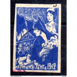 Viñeta de malaga semana santa de 1942