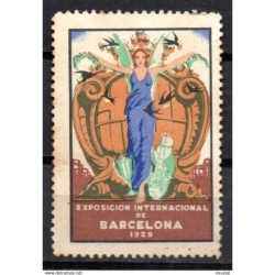 Viñeta exposicion internacional de 1929 barcelona