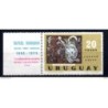 Sello con bandeleta n A390 Uruguay Navidad
