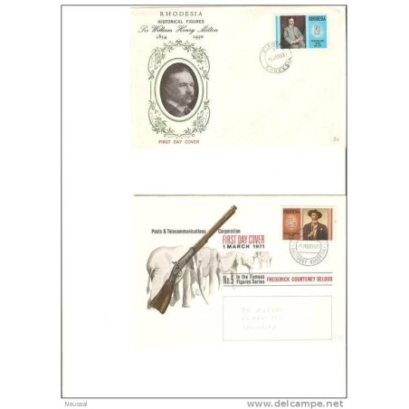 7 sobres de personajes rhodesia