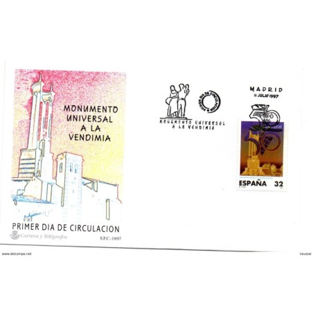 Sobre de primer dia monumento universal a la vendimia