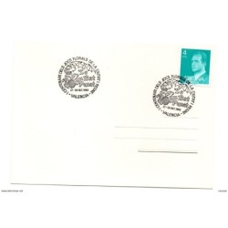 Tarjeta  con matasellos commemorativo  centenari dels jocs florals de valencia