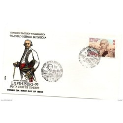 Carta  con matasellos commemorativo  defensa naval de tenerife 1979
