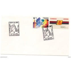 Carta  con matasellos commemorativo carteles falleros de valencia 1993 con etiqueta
