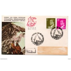 Carta certificada con matasellos commemorativo expedicion al everest 1980