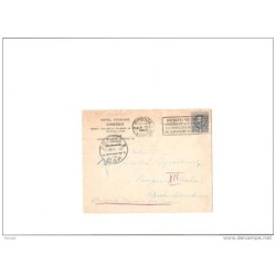 Carta de italia de 1926 cuño azul de censura  algo borrosa