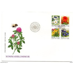 Carta de suecia con serie n 17636  flores
