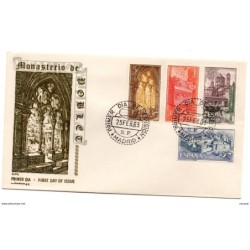 Sobre de primer dia de Monasterio de poblet 1963 edicion alfil
