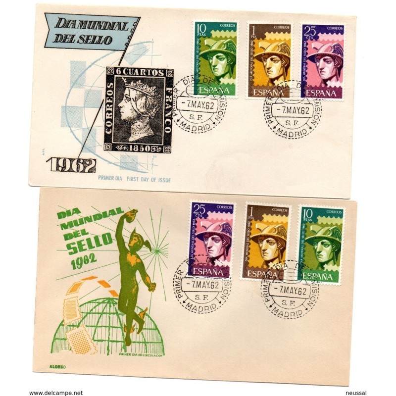2 sobres de primer dia de dia mundial del sello diferentes ediciones 2 sobres de primer dia de dia mundial del sello diferentes ediciones