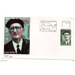 Carta con matasellos centenario del nacimiento de jorge guillem