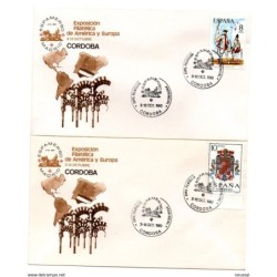 2 cartas con matasellos de 1980 cordoba