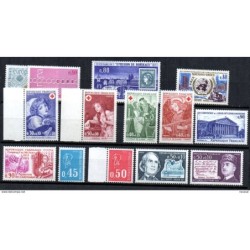 Ficha sellos de francia años 1970