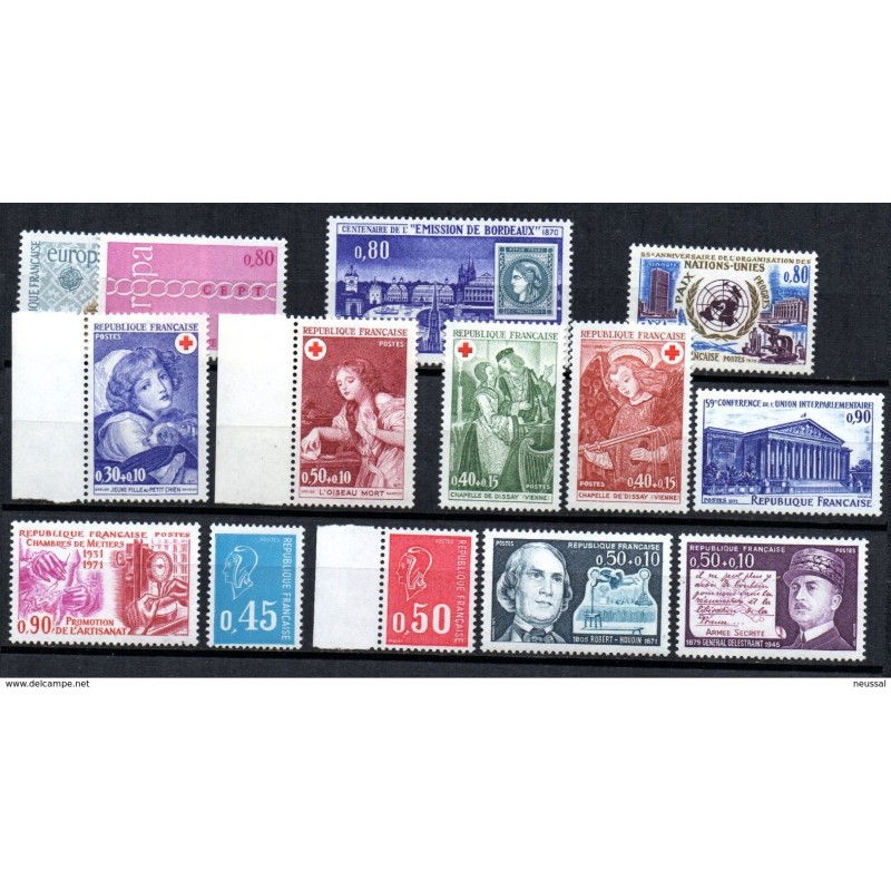 Ficha sellos de francia años 1970 Ficha sellos de francia años 1970