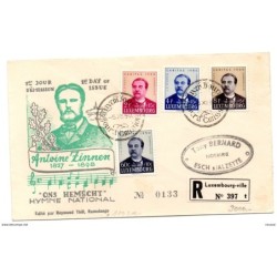 Carta de luxemburgo con serie n 43942 circulada de 1950