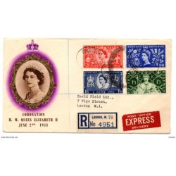 Carta circulada de inglaterra de 1953