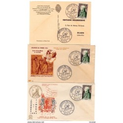 2 sobres de primer dia  tarjeta de 1954 LAVALLETTE