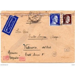 Carta de alemania de 1943 con censura gubernativa barcelona