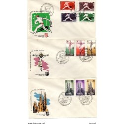 Serie completa de 3 sobres de la serie Cif de 1960