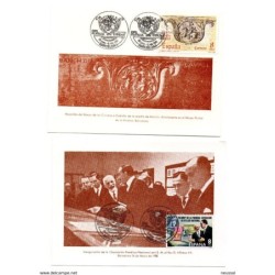 2 tarjetas con matasellos commemorativos exfilna de 1980