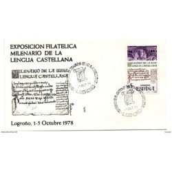 Carta con matasellos commemorativo Lengua castellana de logroño de 1978