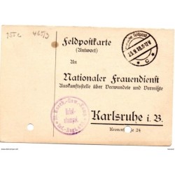Tarjeta  con  franquicia militar  compañia de ametralladoras regimiento infanteria 465 año 1918