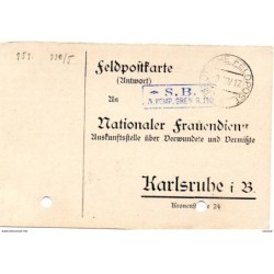 Tarjeta  con  franquicia militar  3 compañia regimiento de granaderos n 110   año 1917
