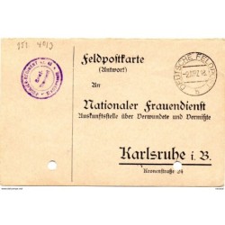 Tarjeta  con  franquicia militar  regimiento de fusileros n 40  año 1918