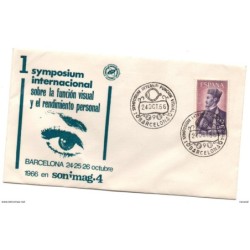 Carta con matasellos commemorativo symposium internacional funcion visual  de 1966